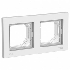 Рамка 2 поста Atlasdesign Aqua IP44 горизонтальная белый ATN440102 Schneider Electric