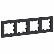 Рамка 4 поста Atlasdesign универсальная карбон ATN001004 Schneider Electric