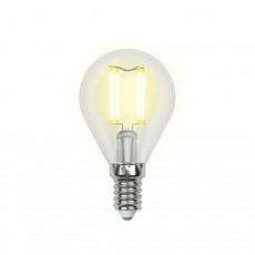 Лампа светодиодная 6Вт Е14 G45 3000К 500Лм прозрачная 200-250В шар SKY ( LED-G45-6W/WW/Е14/CL PLS02WH ) UL-00000197 Uniel