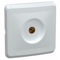 Розетка одноместная TV телевизионная ВЕГА РТВ10-ВБ белый (EAV10-K01-DM) IEK