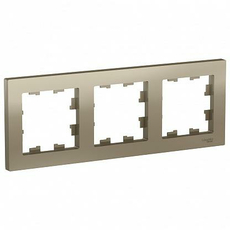 Рамка 3 поста Atlasdesign горизонтальная универсальная шампань ATN000503 Schneider Electric