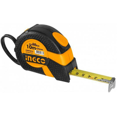 Рулетка измерительная строительная 10м 25мм прорезиненная с автостопом INGCO HSMT0810.1