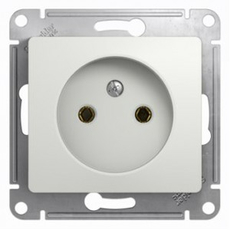 Розетка одинарная GLOSSA скрытой установки без заземления 16А механизм белый GSL000141 Schneider Electric