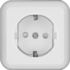 Розетка с заземлением открытой установки РА16-003/1-б/RA16-003-1-B Wessen ПРИМА Schneider Electric