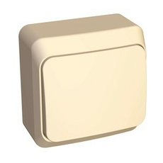 Выключатель одноклавишный ЭТЮД открытой установки наружный (сх.1) кремовый BA10-001K Schneider Electric