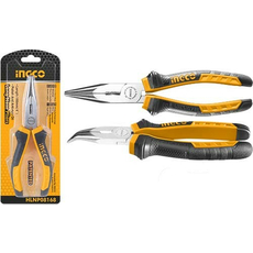Длинногубцы 160 мм; изогнутые INGCO HBNP08168