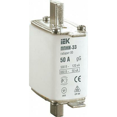 Плавкая вставка предохранителя 63А габарит 0 ППНИ-33 (DPP20-063) IEK