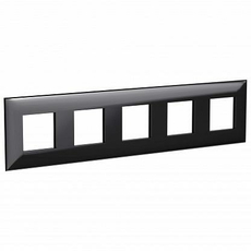 Рамка 5 постов 10 модулей Avanti Черный квадрат 4402900 DKC