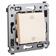 Выключатель одноклавишный в стену Avanti скрытой установки Ванильная дымка 4405103 DKC