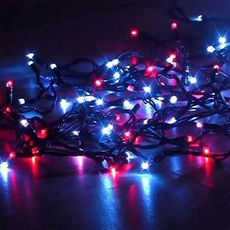 Гирлянда светодиодная Нить12 м 120 Led Красно-синяя мерцающая IP44 LD120-MG-E 4690601040121 SHLIGHTS