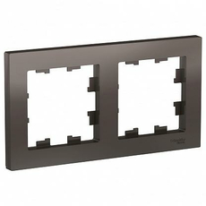 Рамка 2 поста Atlasdesign горизонтальная универсальная мокко ATN000602 Schneider Electric