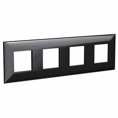 Рамка 4 поста 8 модулей Avanti Черный квадрат 4402908 DKC