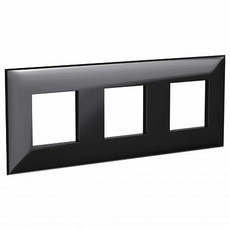 Рамка 3 поста 6 модулей Avanti Черный квадрат 4402906 DKC