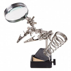 Держатель «Третья рука» с лупой х2.5 REXANT 12-0252