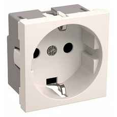 Розетка одинарная силовая белая РКС-20-30-П-К 2 модуля ПРАЙМЕР (CKK-40D-RSZB2-K01-K) ИЭК