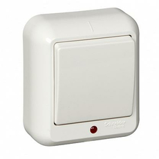 Выключатель одноклавишный с индикацией открытой установки А16-046-б/A16-046-B Wessen ПРИМА Schneider Electric