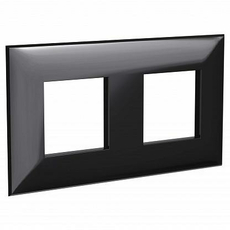 Рамка 2 поста 4 модуля Avanti Черный квадрат 4402904 DKC