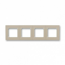 Рамка 4 поста Levit кофе макиато / белый 2CHH015040A6018 ABB