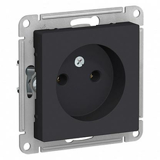 Розетка Atlasdesign скрытой установки без заземления 16А механизм карбон ATN001041 Schneider Electric