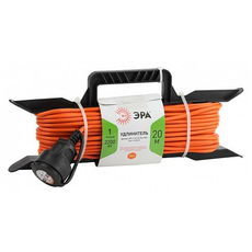 Удлинитель силовой без заземления UFx-1-2x1.0-20m-IP44 на рамке 1 гнездо 20м ПВС 2х1 Б0043040 ЭРА