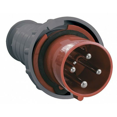 Вилка 034 3Р+РЕ 63А 380В переносная IP54 (PSR02-063-4) IEK