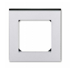 Рамка 1 пост Levit серебро / дымчатый чёрный 2CHH015010A6070 ABB