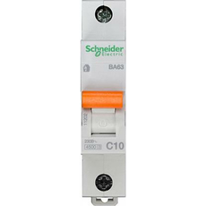 Автоматический выключатель модульный Schneider Electric ВА63 1п 10А C 4,5кA (11202)