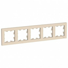 Рамка 5 постов Atlasdesign горизонтальная универсальная бежевый ATN000205 Schneider Electric