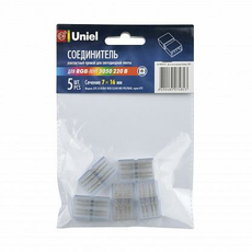 Соединитель контактный UTC-K-14/B67-RGB CLEAR 005 POLYBAG прямой для светодиодных лент 10826 Uniel