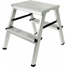 Стремянка алюминиевая двусторонняя до 180кг 2 ступени (0,44 м) Новая Высота 2120202