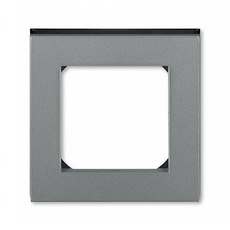 Рамка 1 пост Levit сталь / дымчатый чёрный 2CHH015010A6069 ABB