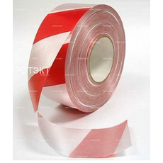 Лента оградительная ЛО-250 Стандарт красно-белая с печатным рисунком 75мм 250п.м