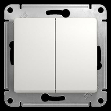 Выключатель двухклавишный GLOSSA скрытой установки 10А механизм белый GSL000151 Schneider Electric