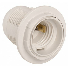 Патрон пластик с кольцом, Е27, белый, стикер на изделии, Ппл27-04-К12, EPP11-04-01-K01 IEK