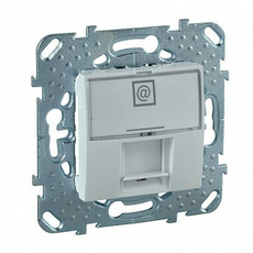 Розетка RJ45 компьютерная Unica скрытой установки IP40 кат. 5е с полем для надписи механизм белый MGU5.421.18ZD Schneider Electric