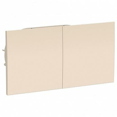 Розетка двойная Atlasdesign скрытой установки с заземлением со шторками со сдвижными крышками 16А в сборе бежевый ATN000228 Schneider Electric