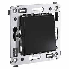 Инвертор перекрестный одноклавишный Avanti скрытой установки в стену (сх.7) Черный квадрат 4402123 DKC