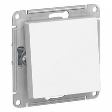 Переключатель одноклавишный Atlasdesign Aqua скрытой установки IP44 10А проходной механизм белый ATN440161 Schneider Electric