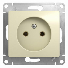 Розетка одинарная GLOSSA скрытой установки без заземления 16А механизм бежевый GSL000241 Schneider Electric