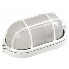 Светильник потолочный промышленный 1402 НПП малый овал белый с решеткой 1*60Вт Е27 IP54 IEK