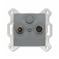 Розетка TV-R телевизионная оконечная Levit скрытой установки сталь 2CHH083503A6069 ABB