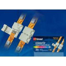 Клемма соединительная UTC-L-4/B20-RGB WHITE 020 POLYBAG для светодиодных лент 5050 RGB, 4 контакта, IP20, цвет белый, 06607 Uniel