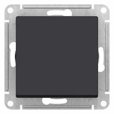 Переключатель одноклавишный Atlasdesign Aqua скрытой установки IP44 10А проходной (сх.6) механизм карбон ATN441061 Schneider Electric