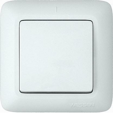 ВЫКЛЮЧАТЕЛЬ «ПРИМА» С/У 1КЛ. (250В, 10А-6АХ) БЕЛЫЙ VS1U-116-B