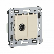 Розетка TV телевизионная оконечная в стену Avanti скрытой установки Ванильная дымка 4405503 DKC