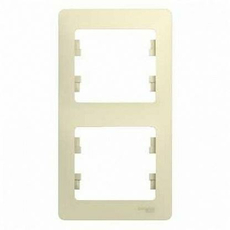Рамка 2 поста GLOSSA вертикальная бежевый GSL000206 Schneider Electric