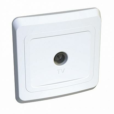 Розетка телевизионная TV ЭТЮД скрытой установки 0.7dB белый TVC-002B Schneider Electric