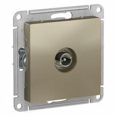 Розетка TV телевизионная Atlasdesign скрытой установки оконечная 1DB механизм шампань ATN000591 Schneider Electric