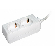 Удлинитель 3 метра 2 розетки/гнезда 2Р+РЕ/ У02 3х1мм2 16А/250В IEK WYP10-16-02-03-Z-N