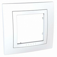 Рамка с декоративным элементом Unica однопостовая белый MGU2.002.18 Schneider Electric